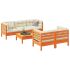 Set mobilier de grădină cu perne, 6 piese, lemn masiv de pin GartenMobel Dekor