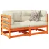 Set mobilier grădină cu perne, 2 buc., maro ceruit, lemn de pin GartenMobel Dekor