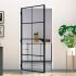 Ușă interior negru 102,5x201,5 cm sticlă securiz./aluminiu slim GartenMobel Dekor