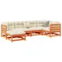 Set mobilier de grădină cu perne, 6 piese, lemn masiv de pin GartenMobel Dekor