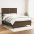 Pat continental cu saltea maro închis 180x200cm material textil GartenMobel Dekor