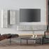 Set dulapuri TV, 4 piese, stejar fumuriu, lemn prelucrat GartenMobel Dekor