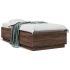 Cadru de pat cu LED, alb, 75x190 cm, lemn prelucrat GartenMobel Dekor