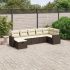 Set mobilier de grădină cu perne, 8 piese, negru, poliratan GartenMobel Dekor