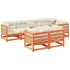 Set canapele grădină cu perne, 7 piese, maro, lemn masiv de pin GartenMobel Dekor