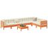 Set canapele grădină cu perne, 8 piese, maro, lemn masiv de pin GartenMobel Dekor