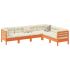 Set mobilier de grădină cu perne, 6 piese, lemn masiv de pin GartenMobel Dekor