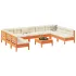Set canapea de grădină cu perne, 10 piese, lemn de pin tratat GartenMobel Dekor
