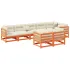 Set canapele grădină cu perne, 8 piese, maro, lemn masiv de pin GartenMobel Dekor