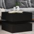 Măsuță de cafea cu lumini LED, negru, 90x50x40 cm GartenMobel Dekor