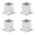 Suporturi stâlp, 4 buc., 101 mm, metal galvanizat GartenMobel Dekor