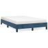 Cadru de pat box spring, albastru închis, 140x190 cm, catifea GartenMobel Dekor