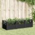 Jardinieră de grădină cu spalier, negru, 43,5x43,5x43,5 cm, PP GartenMobel Dekor