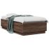 Cadru de pat cu lumini LED, alb, 90x190 cm, lemn prelucrat GartenMobel Dekor