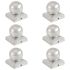 Capace stâlpi tip glob, 6 buc., 71 x 71 mm, metal galvanizat GartenMobel Dekor