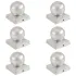 Capace stâlpi tip glob, 6 buc., 91 x 91 mm, metal galvanizat GartenMobel Dekor