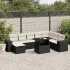 Set canapele de grădină, 9 piese, cu perne, gri, poliratan GartenMobel Dekor
