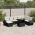 Set canapele de grădină, 9 piese, cu perne, gri, poliratan GartenMobel Dekor