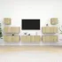 Set dulapuri TV, 7 piese, alb, lemn prelucrat GartenMobel Dekor
