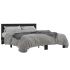 Cadru de pat, stejar fumuriu 100x200 cm lemn prelucrat și metal GartenMobel Dekor