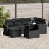 Set canapele de grădină, 7 piese, cu perne, gri, poliratan GartenMobel Dekor