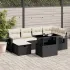 Set canapele de grădină, 7 piese, cu perne, gri, poliratan GartenMobel Dekor