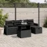 Set mobilier grădină cu perne, 6 piese, gri, poliratan GartenMobel Dekor