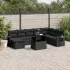 Set canapele de grădină, 9 piese, cu perne, gri, poliratan GartenMobel Dekor