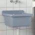 Chiuvetă lavoar pentru montare pe perete gri 40x40x24 cm rășină GartenMobel Dekor