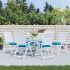 Perne de scaun 6 buc. albastru deschis 50x50x7 cm textil oxford GartenMobel Dekor