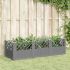 Jardinieră de grădină cu țăruși, gri, 123,5x43,5x43,5 cm, PP GartenMobel Dekor