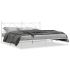 Cadru de pat din metal cu tăblie, alb, 107x203 cm GartenMobel Dekor