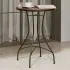Masă de bistro mozaic, cărămiziu și alb, Ø50x70 cm, ceramică GartenMobel Dekor