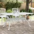 Masă de grădină, alb, 150x90x72 cm, aluminiu turnat GartenMobel Dekor