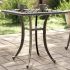 Masă de grădină, alb, 53x53x53 cm, aluminiu turnat GartenMobel Dekor