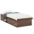 Cadru de pat, alb, 75x190 cm, lemn prelucrat GartenMobel Dekor