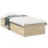 Cadru de pat, alb, 75x190 cm, lemn prelucrat GartenMobel Dekor