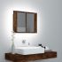 Dulap de baie cu oglindă și LED, negru, 60x12x45 cm acril GartenMobel Dekor