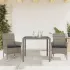 Set mobilier de grădină cu perne 5 piese negru poliratan&sticlă GartenMobel Dekor