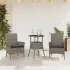 Set mobilier de grădină cu perne 5 piese negru poliratan&sticlă GartenMobel Dekor