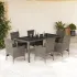 Set mobilier de grădină cu perne 9 piese bej poliratan & sticlă GartenMobel Dekor