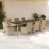 Set mobilier de grădină cu perne 11 piese bej poliratan&sticlă GartenMobel Dekor