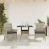 Set mobilier de grădină cu perne 5 piese negru poliratan&sticlă GartenMobel Dekor