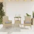 Set mobilier de grădină cu perne 5 piese negru poliratan&sticlă GartenMobel Dekor