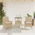 Set mobilier de grădină cu perne 5 piese negru poliratan&sticlă GartenMobel Dekor