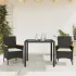 Set mobilier de grădină cu perne 7 piese negru poliratan&sticlă GartenMobel Dekor