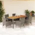 Set mobilier grădină perne 9 piese negru poliratan/lemn acacia GartenMobel Dekor