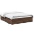 Cadru de pat, alb, 150x200 cm, lemn prelucrat GartenMobel Dekor