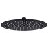 Cap duș dreptunghiular tip ploaie negru 30x20cm oțel inoxidabil GartenMobel Dekor