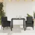 Set mobilier de grădină cu perne 5 piese negru poliratan&sticlă GartenMobel Dekor
